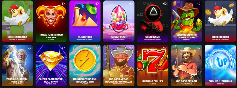 Lista gier Bdmbet Casino